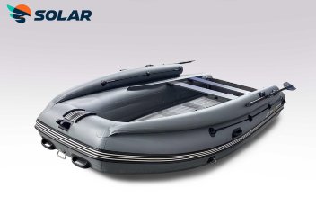 Лодка надувная моторная SOLAR-470 Caravan Super Jet Tunnel (с фальшбортом) (Серый)