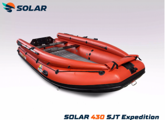 Лодка надувная моторная SOLAR-430 Super Jet tunnel (Expedition) (Красный)