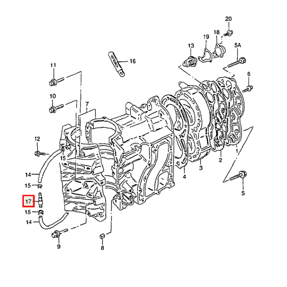 Клапан перепускной блока цилиндров Suzuki DT 25-85 (Suzuki) Клапан перепускной блока цилиндров Suzuki DT 25-85 (Suzuki)