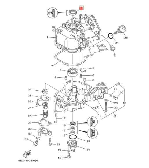 Сальник Yamaha (93102-25821; 93102-25090; F4-01.06.04) (25x40x5) (PREMARINE) Сальник Yamaha (93102-25821; 93102-25090; F4-01.06.04) (25x40x5) (PREMARINE)
