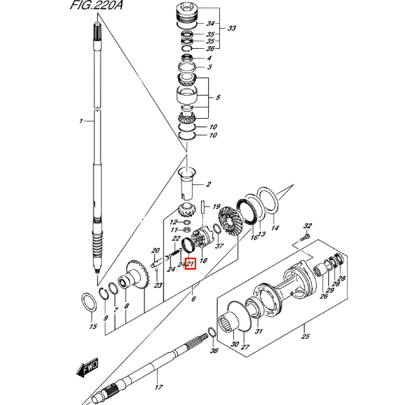 Пружина муфты Suzuki DF150-300 (09440-56001) Пружина муфты Suzuki DF150-300 (09440-56001)