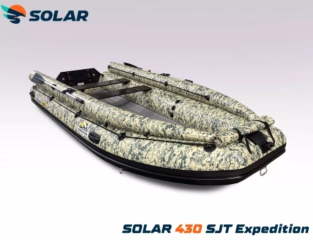Лодка надувная моторная SOLAR-430 Super Jet tunnel (Expedition) (Пиксель)