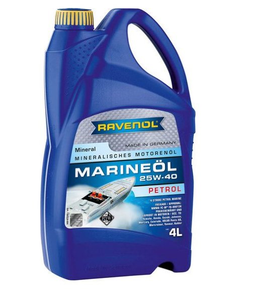 Моторное масло RAVENOL Marineoil PETROL 25W-40 mineral (4L)