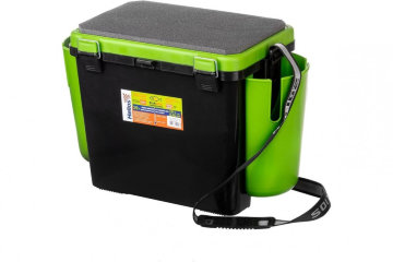 Ящик рыболовный зимний FishBox односекционный (19л) зеленый (Helios)