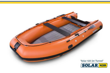 Лодка надувная моторная Solar-420 Jet Tunnel (оранжевый)