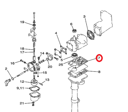 Прокладка под блок Yamaha 2 (Omax)